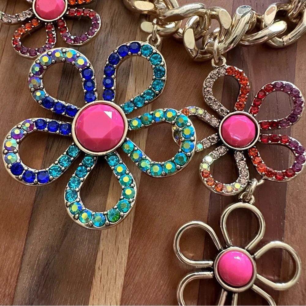 Betsey Johnson Flower Statement Necklace